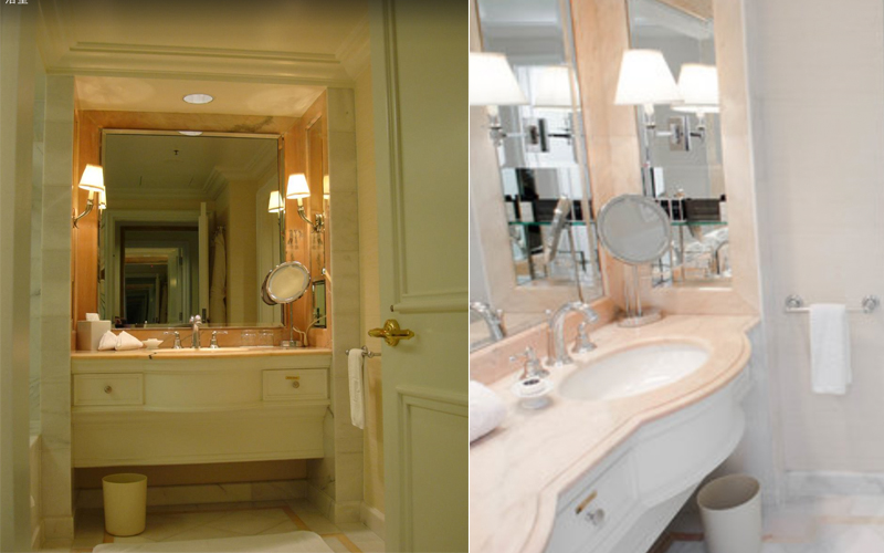 Single Sinks Vanities With Marble Countertops